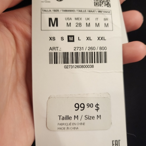 Zara Button up blouse 100% silk BNWT Size M - Picture 5 of 5